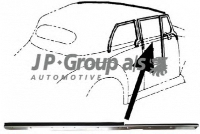 JP GROUP 8186000680 -  Прокладка, боковое стекло